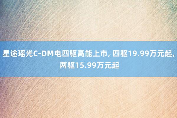 星途瑶光C-DM电四驱高能上市, 四驱19.99万元起, 两驱15.99万元起