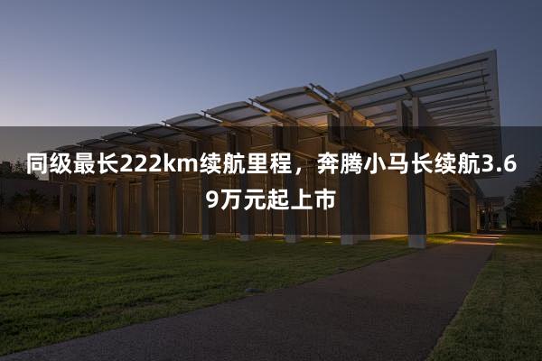 同级最长222km续航里程，奔腾小马长续航3.69万元起上市